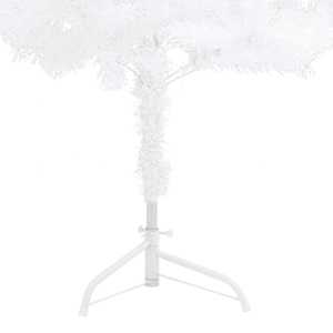 Rohový umělý vánoční stromek bílý 240 cm PVC - obrázek 7