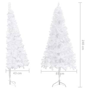 Rohový umělý vánoční stromek bílý 240 cm PVC - obrázek 9