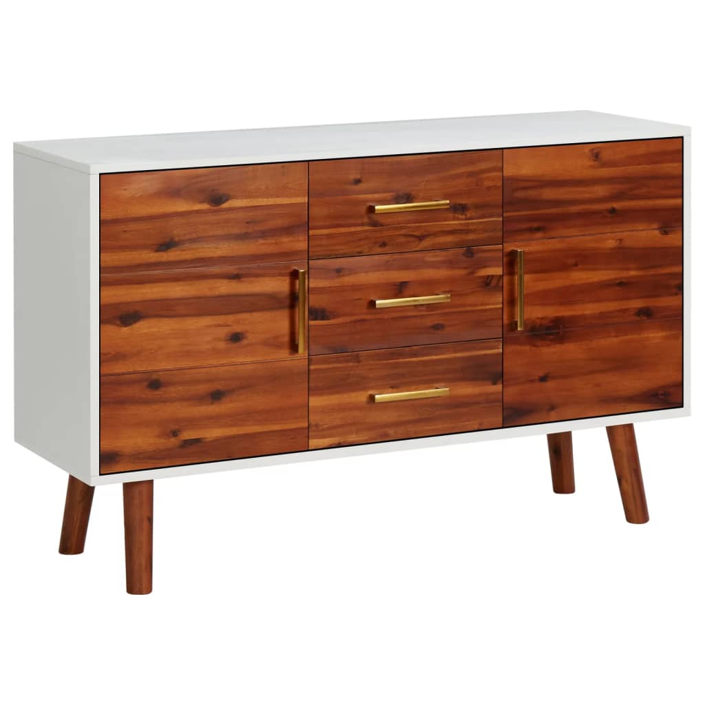 vidaXL Sideboard 110x35x70 cm Massivholz Akazie und MDF