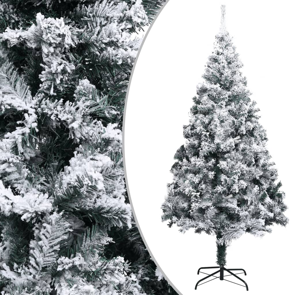 vidaXL Künstlicher Weihnachtsbaum Beschneit Grün 400 cm PVC