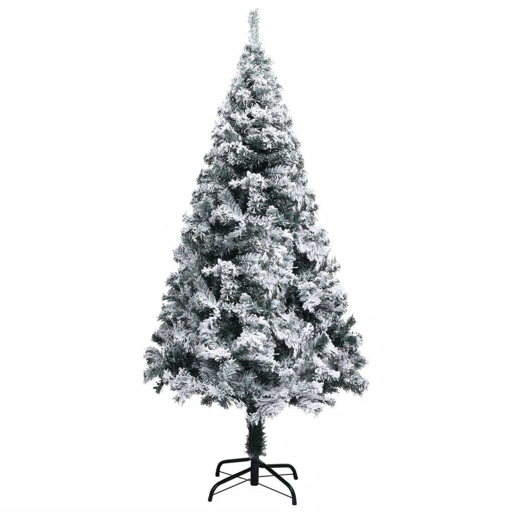 

vidaXL Kunstkerstboom met sneeuw 120 cm PVC groen