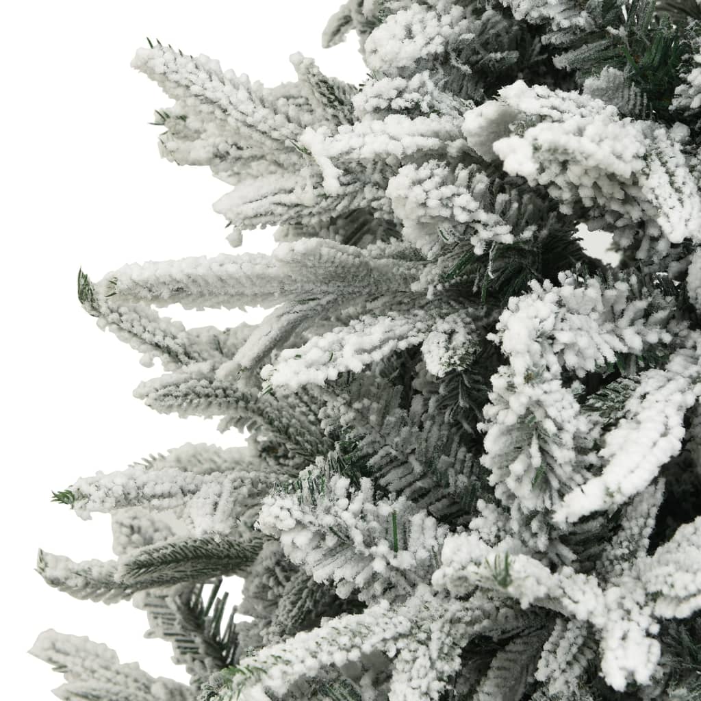 Sapin de Noël artificiel avec neige floquée Vert 210 cm PVC