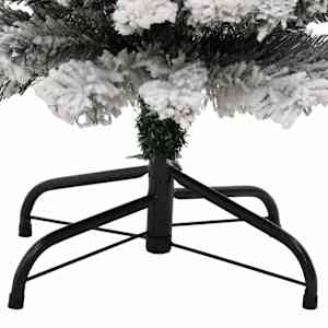Úzký umělý vánoční stromek zasněžený zelený 120 cm PVC - obrázek 6