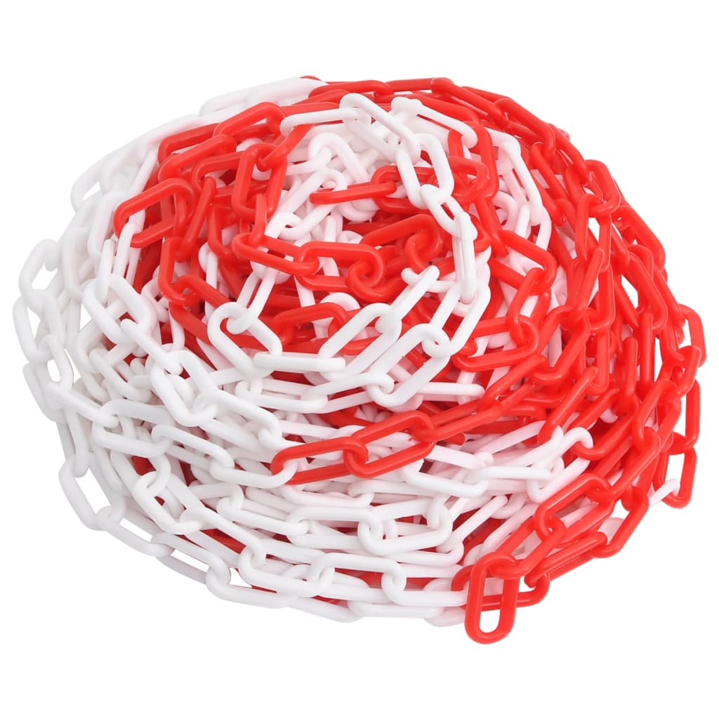 Petrashop  Výstražný řetěz červený a bílý 100 m Ø 4 mm plast
