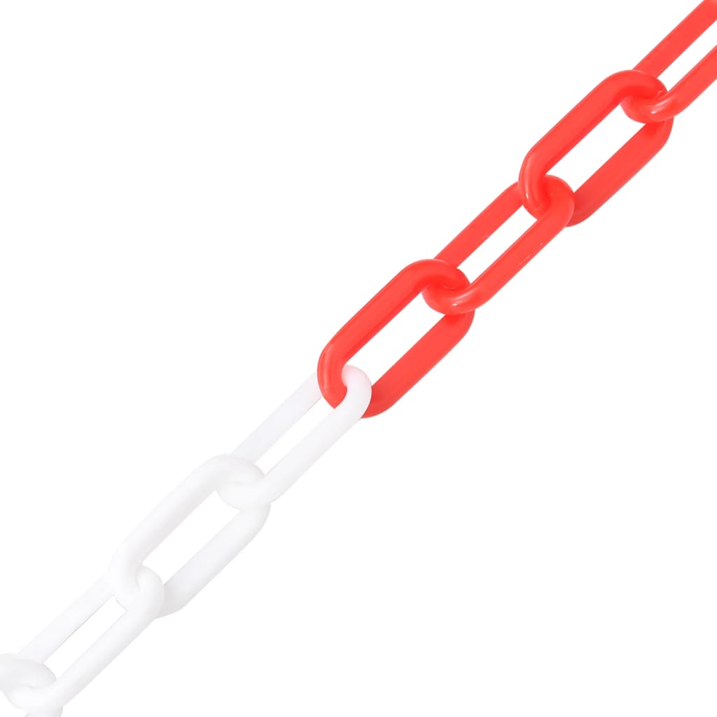 Výstražný řetěz červený a bílý 100 m Ø 8 mm plast