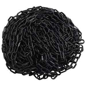 vidaXL hoiatuskett, must, plast, 30 m, &Oslash;4 mm