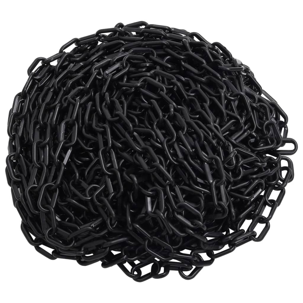vidaXL Warning Chain Black 30 m &Oslash;4 mm Plastic