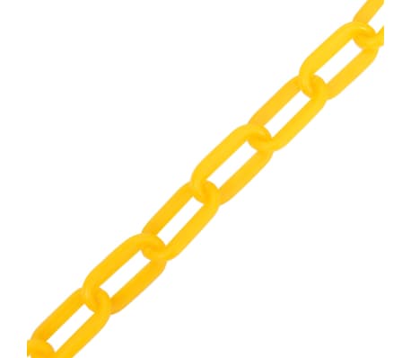 vidaXL Warning Chain Yellow 100 m Ø4 mm Plastic