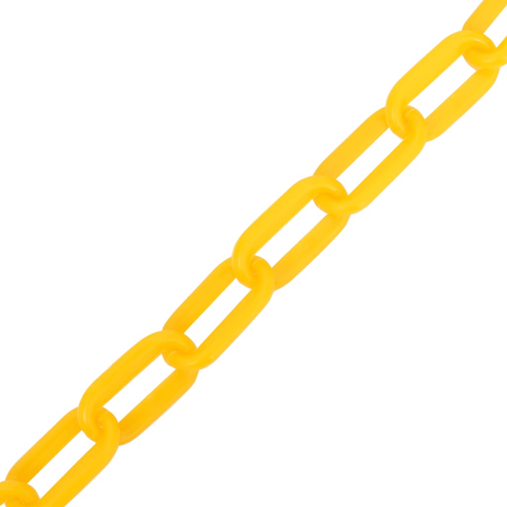 vidaXL Lanț de avertizare, galben, 100 m, Ø6 mm, plastic