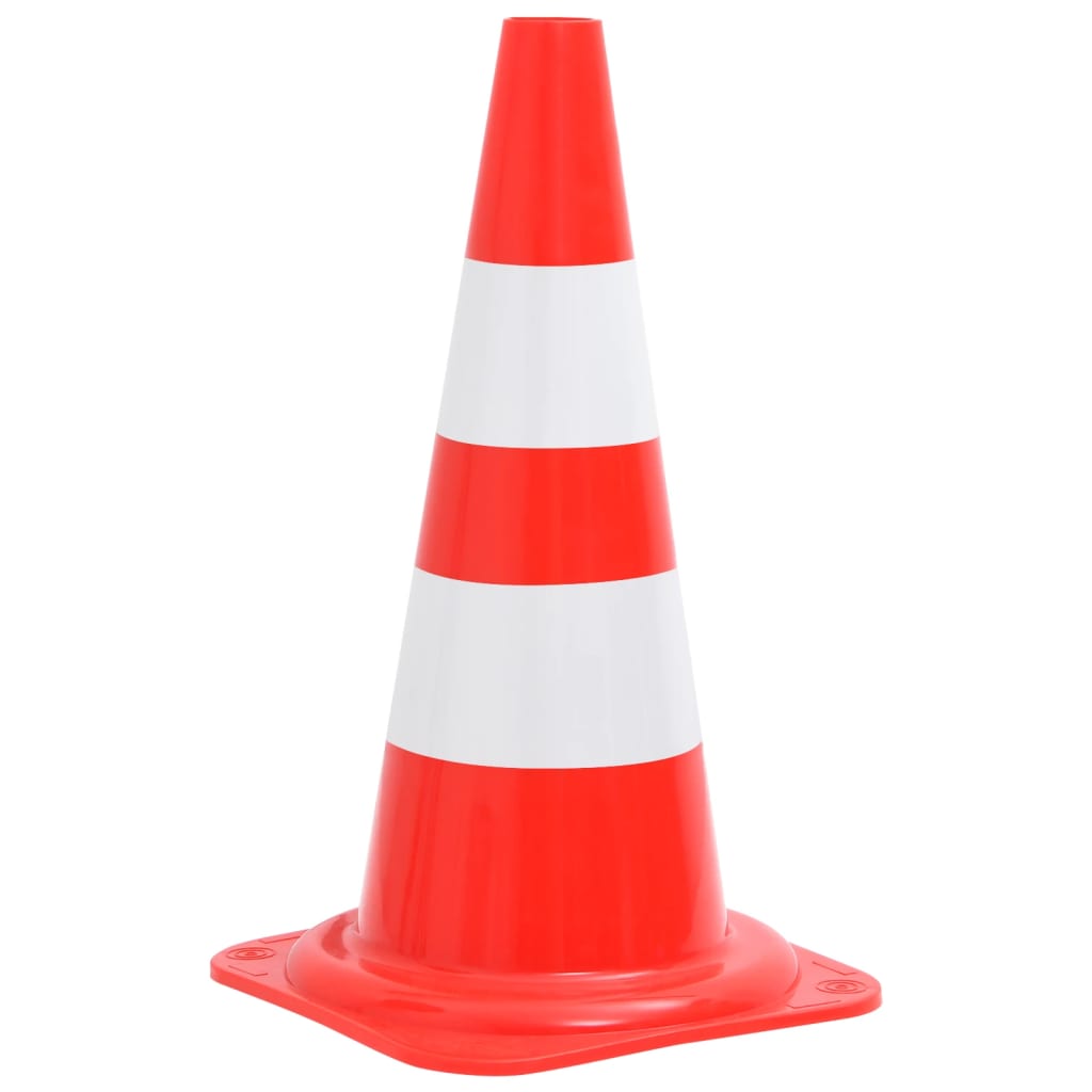 vidaXL Reflexné dopravné kužele 20 ks červeno-biele 50 cm