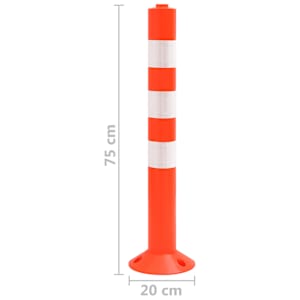 Zahrazovací sloupky k řízení dopravy 10 ks 75 cm PE - obrázek 6