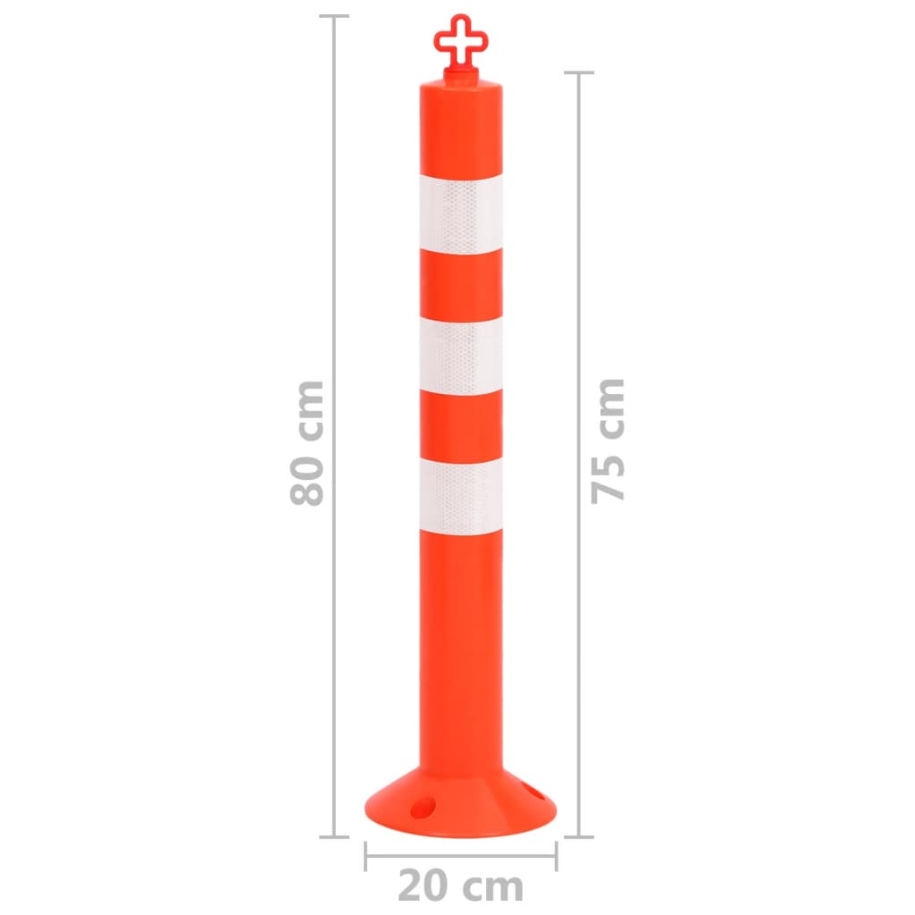 4 db polietilén terelőoszlop lánccal 75 cm 