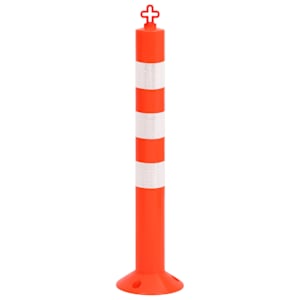 Zahrazovací sloupky k řízení dopravy 10 ks s řetězem 75 cm PE - obrázek 4