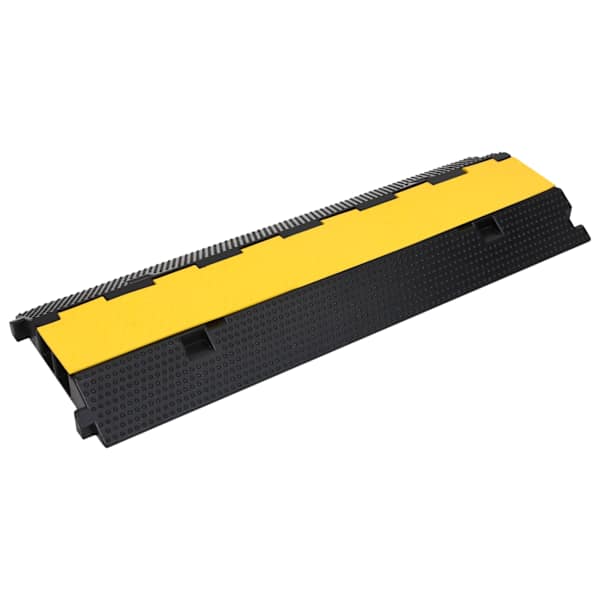 vidaXL kaablikaitse 2 kanaliga, kummist, 100 cm