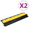 vidaXL kaablikaitse 2 kanaliga, 2 tk, kummist, 100 cm