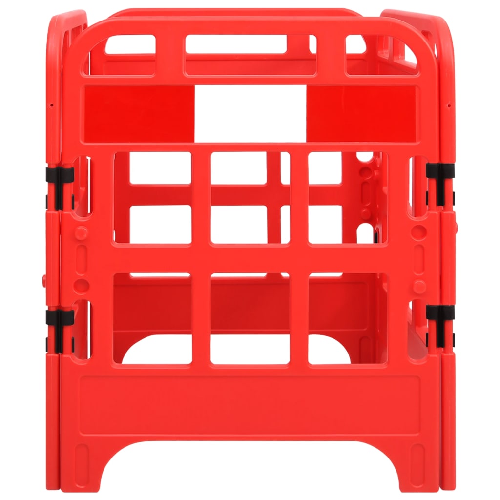 

vidaXL Verkeersbarrières 4 st 75x75x100 cm rood