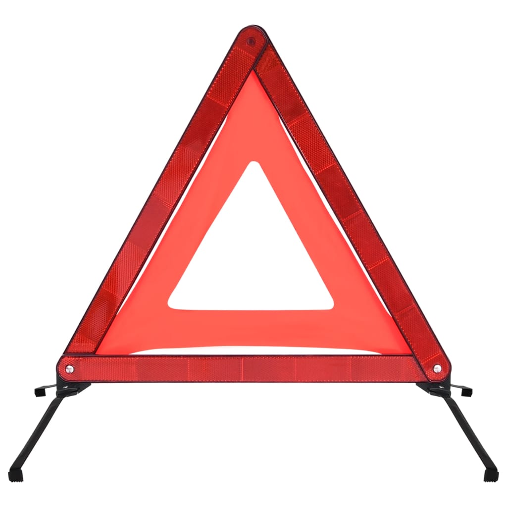 vidaXL Traffic Warning Triangles 10 pcs Red 56.5x36.5x44.5cm