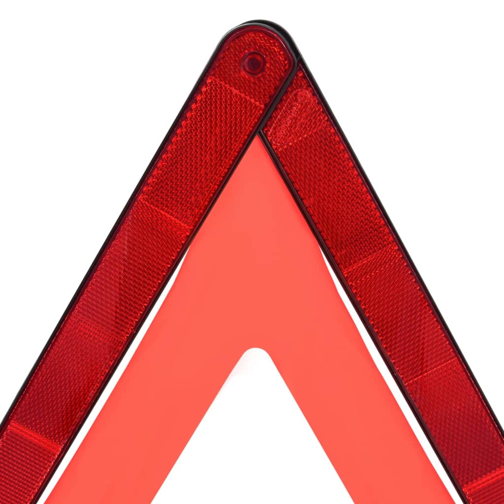 Közlekedési figyelmeztető háromszög 10db piros 56,5x36,5x44,5cm 