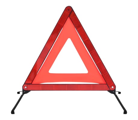 vidaXL Výstražné dopravní trojúhelníky 10 ks červené 56,5x36,5x44,5 cm
