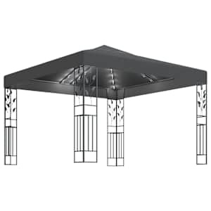 vidaXL varjualune, LED-n&ouml;&ouml;rvalgustitega, 3 x 3 m, antratsiithall