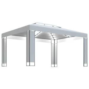 Altán se světelnými LED řetězy bílý 3 x 4 m - obrázek 2