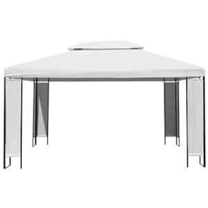 vidaXL Tonnelle avec guirlande lumineuse &agrave; LED 3x4 m Blanc