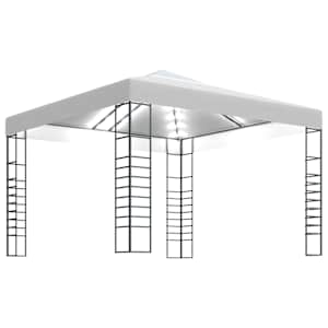 vidaXL aiatelk, LED-n&ouml;&ouml;rvalgustitega, 3 x 3 m, valge