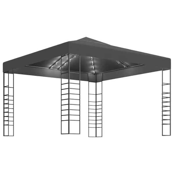 vidaXL aiatelk, LED-n&ouml;&ouml;rvalgustitega, 3 x 3 m, antratsiithall