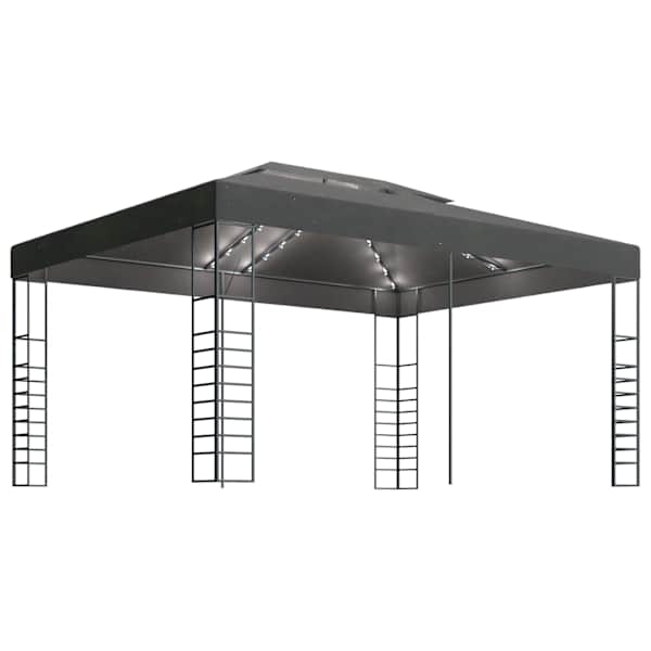 vidaXL varjualune, LED-n&ouml;&ouml;rvalgustitega, 3 x 4 m, antratsiithall
