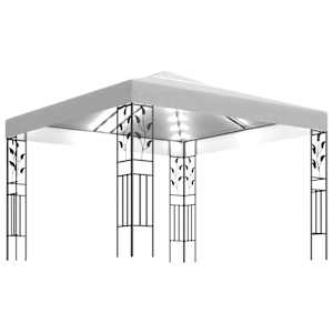 vidaXL varjualune, LED-n&ouml;&ouml;rvalgustitega, 3 x 3 m, valge