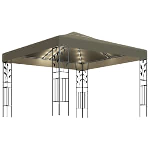 Altán se světelnými LED řetězy 3 x 3 m taupe - obrázek 2