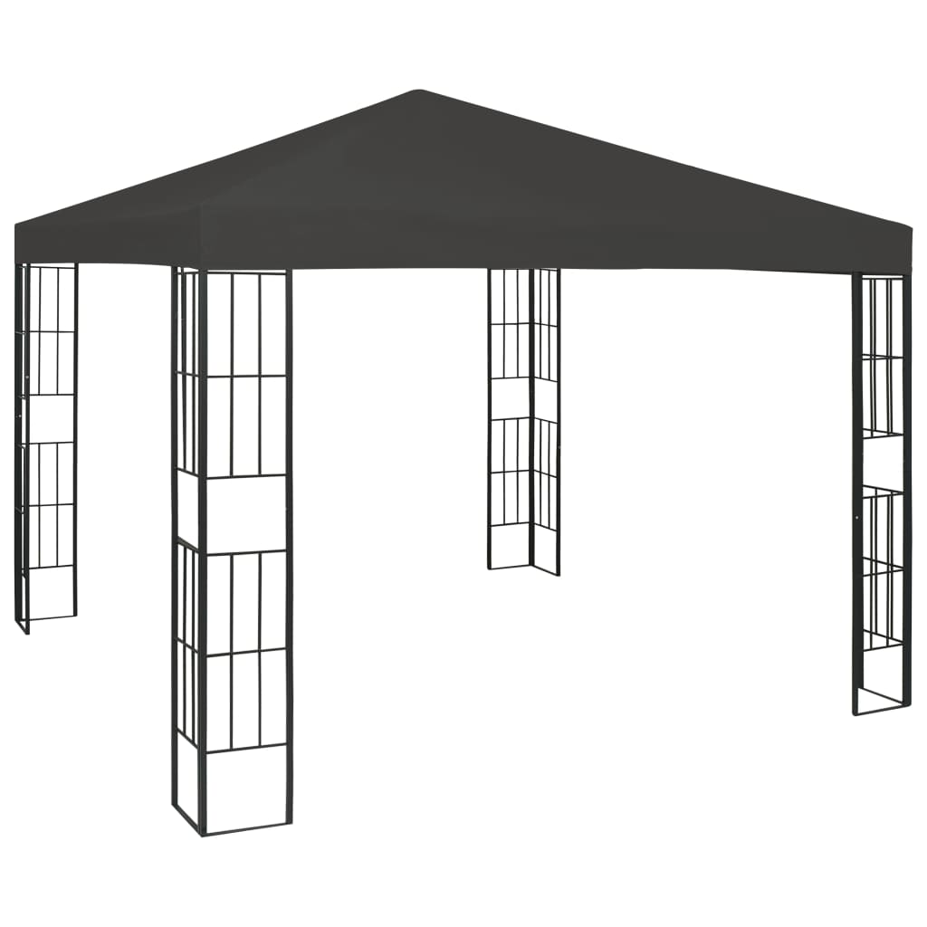 Gazebo da Giardino con Luci LED a Stringa 3x3 m Antracite