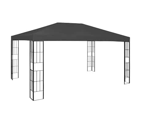 vidaXL antracitsz&uuml;rke pavilon LED f&eacute;nyf&uuml;z&eacute;rrel 3 x 4 m