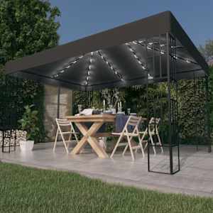 Paviljon z LED lučkami 3x4 m antraciten