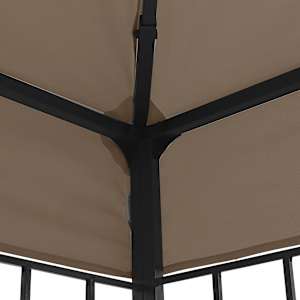 Altán se světelnými LED řetězy 3 x 3 m taupe - obrázek 6