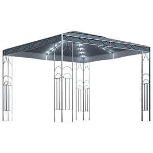 Altán se světelnými LED řetězy 300 x 300 cm antracitový - obrázek 2
