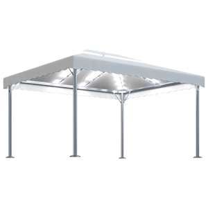 vidaXL varikatus, LED-n&ouml;&ouml;rvalgustitega, 400x300 cm, kreemjas