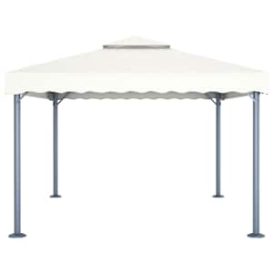 Altán se světelnými LED řetězy 400 x 300 cm krémový hliník - obrázek 4