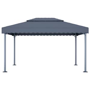 Altán se světelnými LED řetězy 400 x 300 cm antracitový hliník - obrázek 5