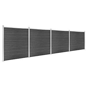 Set plotových dílců WPC 699 x 186 cm černý - obrázek 2