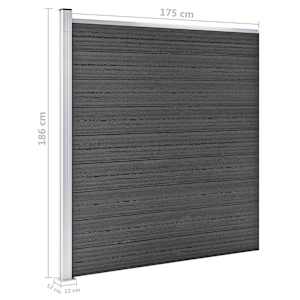 Set plotových dílců WPC 699 x 186 cm černý - obrázek 12