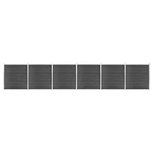 Set plotového dílce WPC 1045 x 186 cm černý - obrázek 1