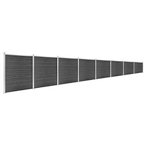 Set plotového dílce WPC 1391 x 186 cm černý - obrázek 2