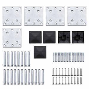 Set plotového dílce WPC 619 x (105–186) cm černý - obrázek 10