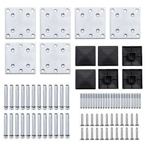 Set plotových dílců WPC 792 x (105–186) cm černý - obrázek 11