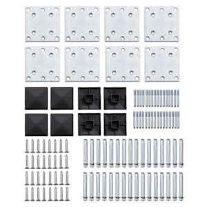 Set plotového dílce WPC 1138 x (105–186) cm černý - obrázek 10