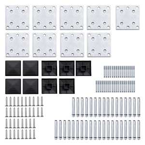 Set plotového dílce WPC 1311 x (105–186) cm černý - obrázek 10