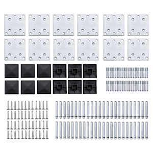 Set plotového dílce WPC 1830 x (105–186) cm černý - obrázek 10