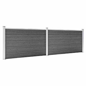 Zahradní plot WPC 353 x 105 cm černý - obrázek 2