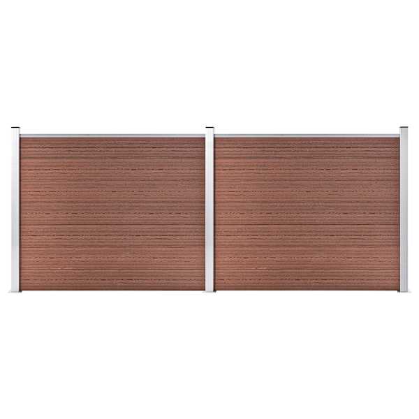 vidaXL aiapaneelide komplekt, WPC, 353 x 146 cm, pruun